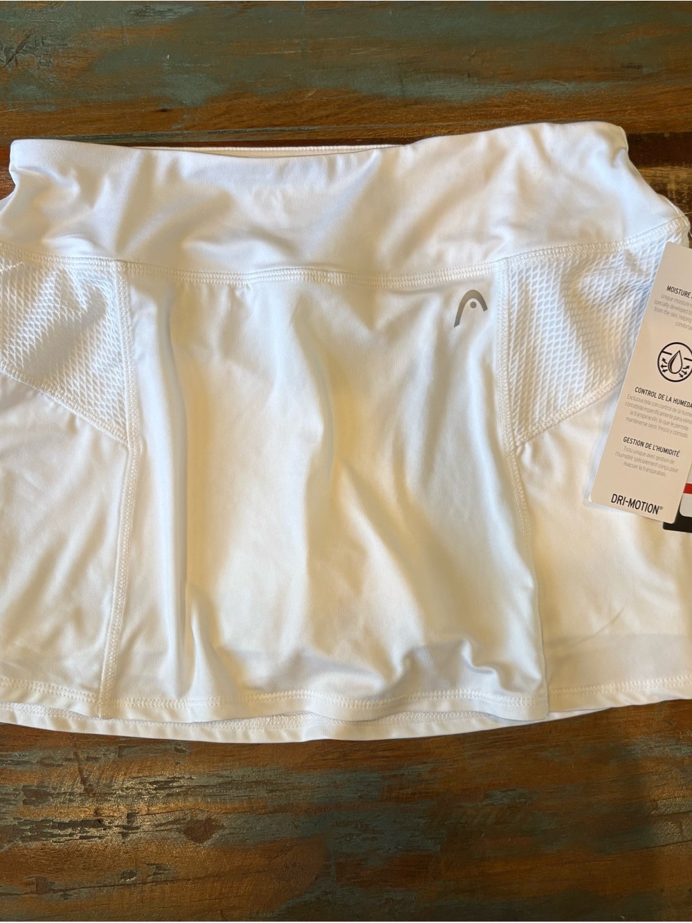 HEAD White Women's Athletic Tennis  Skort with Moisture-Wicking Dri-Motion
